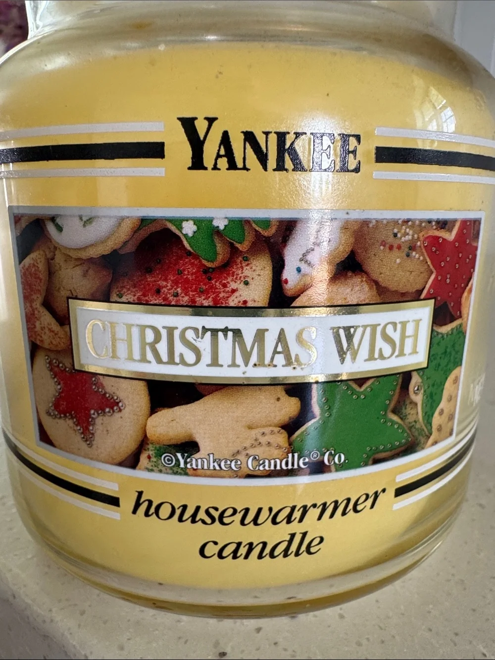 Yankee Candle Christmas Wish 14.5oz Unlit Discontinued Holiday Scent Housewarmer